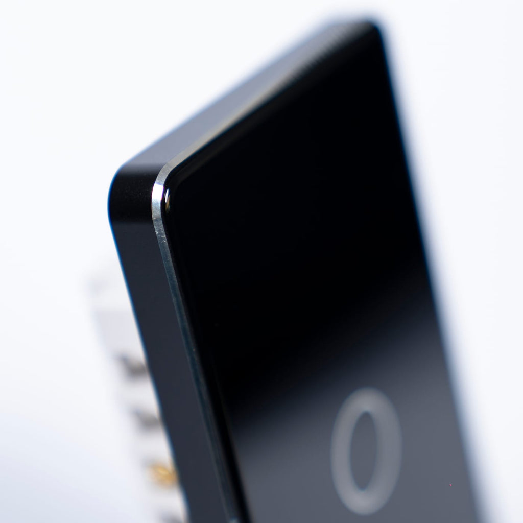 OSH 1 Gang Smart Light Switch black face black frame detail view